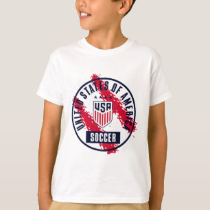 Usa Soccer Retro Paint Heather Uswnt Offiziell L T-Shirt