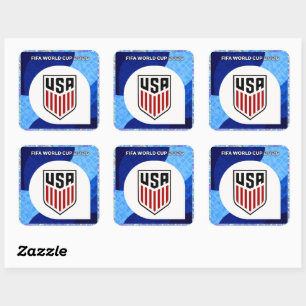 USA Soccer Shield FIFA Weltmeisterschaft 2026 Pa Quadratischer Aufkleber