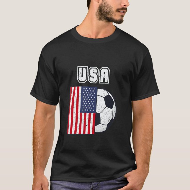 Usa Soccer Team Flag T-Shirt (Vorderseite)