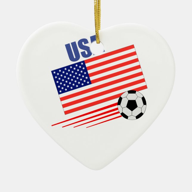 USA Soccer Team Keramik Ornament (Vorne)
