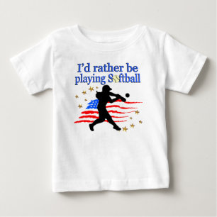 USA SOFTBALL SPIELERIN LIEBT SOFTBALL DESIGN BABY T-SHIRT
