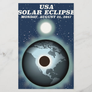 USA Sonnenfinsternis 2017 Vintage Poster Briefpapier