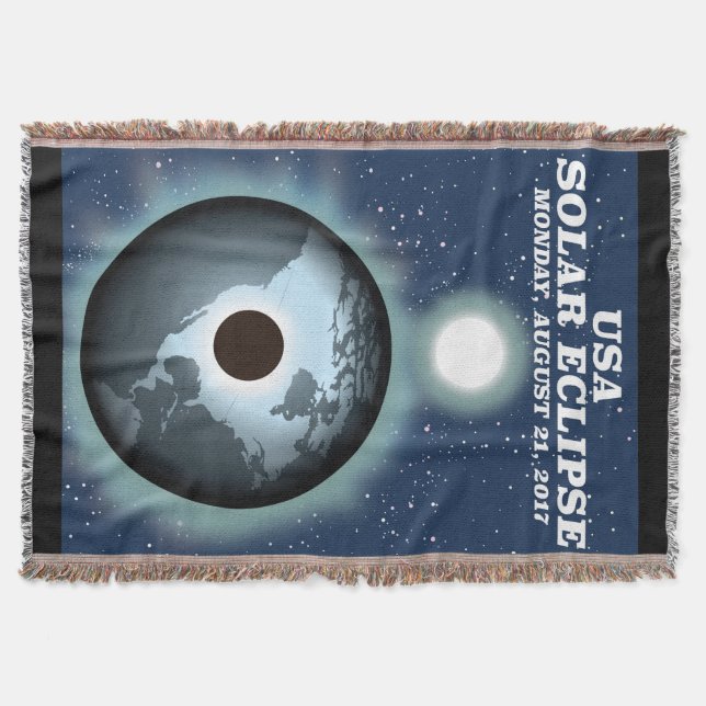 USA Sonnenfinsternis 2017 Vintage Poster Decke (Vorderseite)