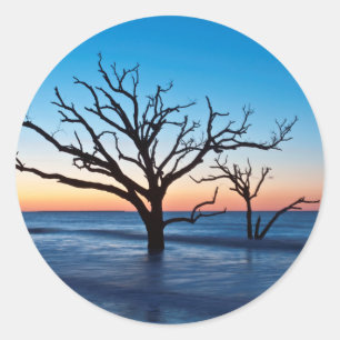 USA, South Carolina, Edisto Island, Botany Bay Runder Aufkleber