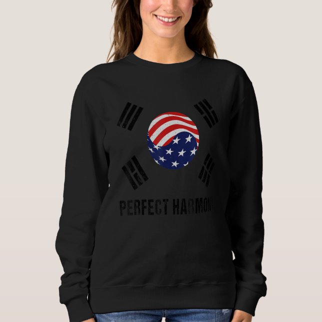 USA South Korea Proud Korean American Perfect Harm Sweatshirt (Vorderseite)