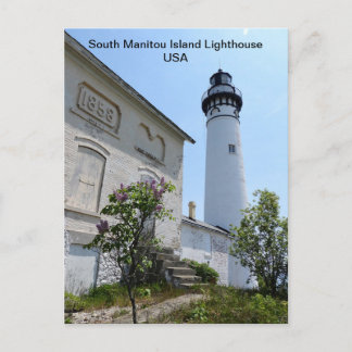 USA South Manitou Island Lighthouse Lake Michigan Postkarte