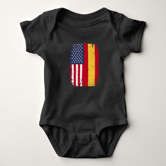 USA Spanien Flaggenstaat Spanien Baby Strampler (Vorderseite)