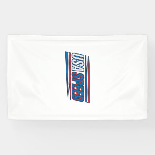USA-Speed-Racing-patriotisches-vintage-Vektor-Desi Banner