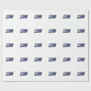 USA-Speed-Racing-patriotisches-vintage-Vektor-Desi Geschenkpapier