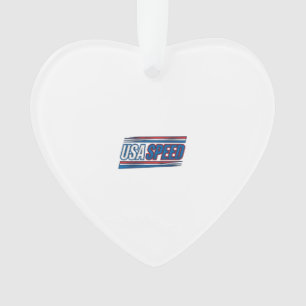 USA-Speed-Racing-patriotisches-vintage-Vektor-Desi Ornament