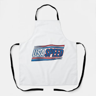 USA-Speed-Racing-patriotisches-vintage-Vektor-Desi Schürze
