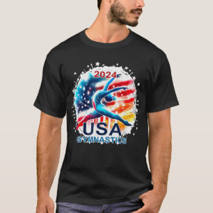 USA Spiele 2024 Vereinigte Staaten Gymnastik Ameri T-Shirt