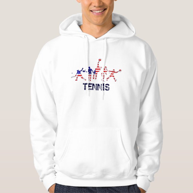 USA-Sport - USA-Tennis-Spieler-Tennis Hoodie (Vorderseite)