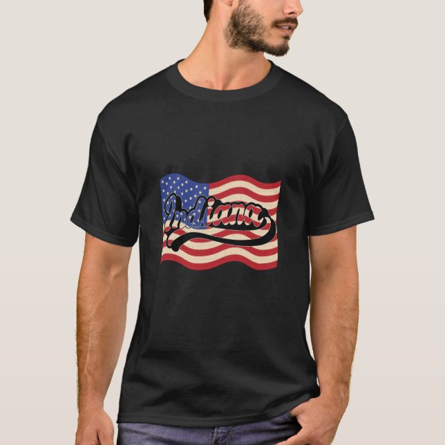 USA Staat America Indiana T-Shirt (Vorderseite)