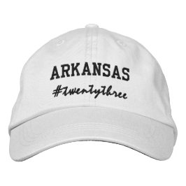 USA Staat Arkansas Hashtag 2023 Bestickte Baseballkappe