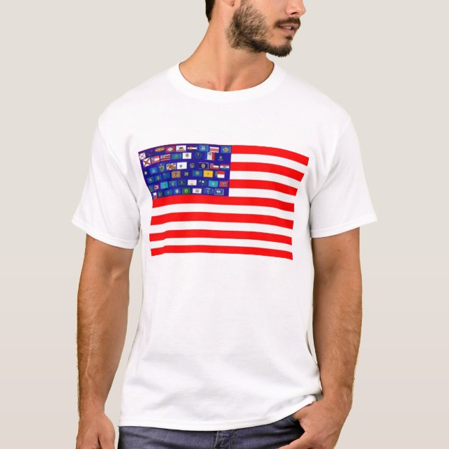 USA-STAATEN FÜR STERN-T-SHIRT T-Shirt (Vorderseite)