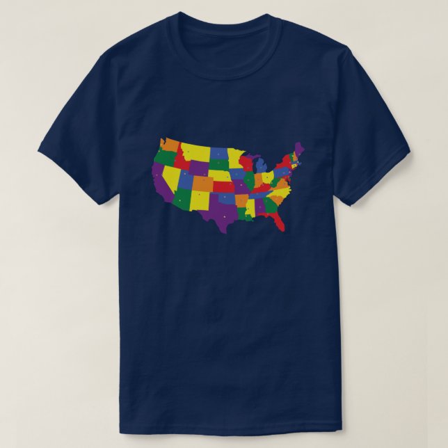 USA Staaten Pride T-Shirt (Design vorne)