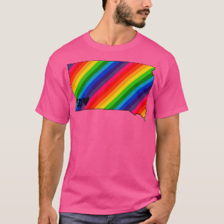USA Staaten South Dakota Regenbogen T-Shirt