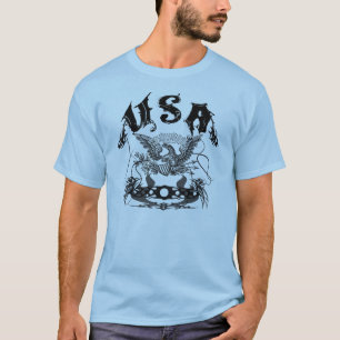 USA Stammes- Schwarzes T-Shirt
