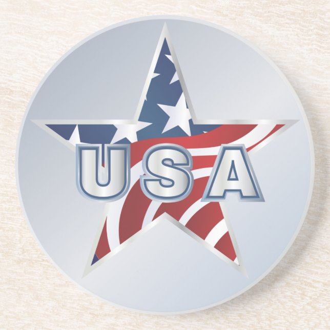 USA Star Sandstein Untersetzer (Vorne)