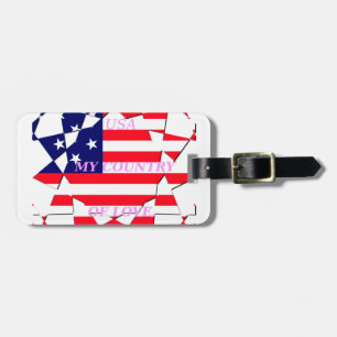 USA Star Spangled Liebe My Country of Liebe Gepäckanhänger