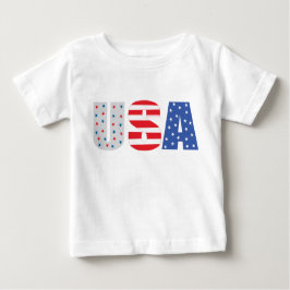 USA Stars Stripes America Red White and Blue Baby T-shirt