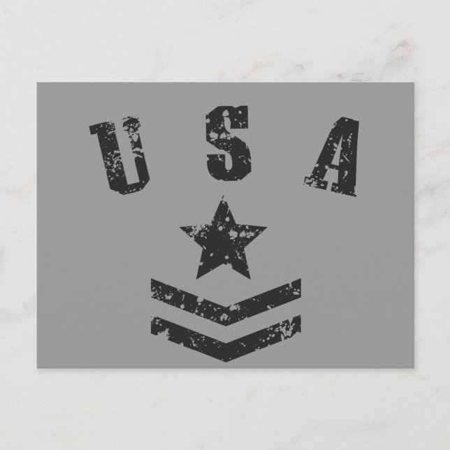 USA Stars & Stripes Postkarte (Vorderseite)