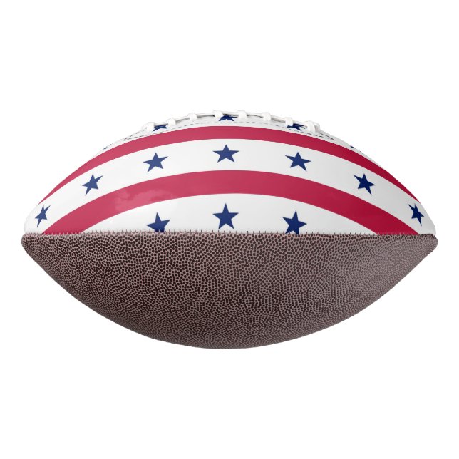 USA Stars Stripes Red White Blue Patriotic Sports Football (Gedreht 90)