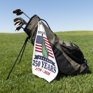USA Statue of Liberty 250 Jahre 1776-2026 Golfhandtuch