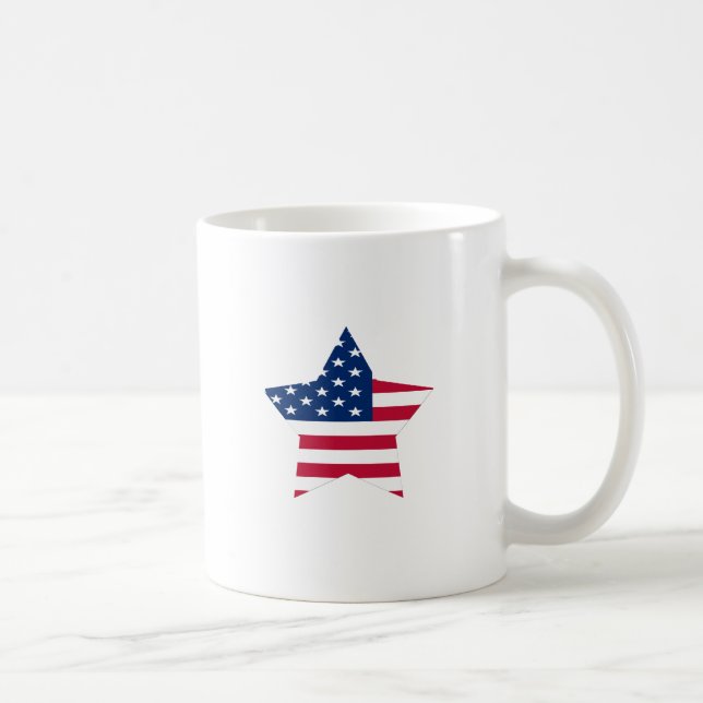 USA-Stern-amerikanische Flagge Tasse (Rechts)