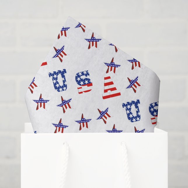 USA Sternenbanner Seidenpapier (Geschenktüte)