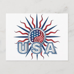 USA Sternexplosion Yin Yang Postkarte