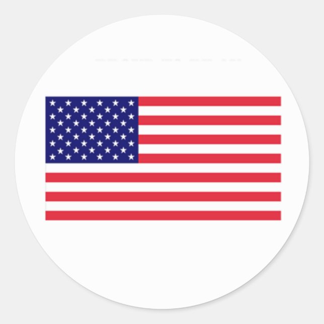 USA_Sticker Runder Aufkleber (Vorderseite)