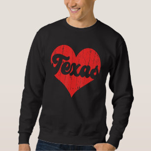 USA Stolz Amerika Staatsflagge Herz Liebe Texas Sweatshirt