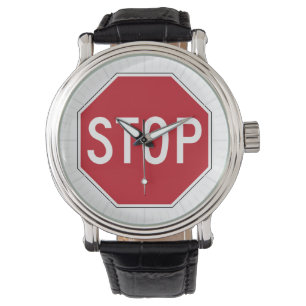 USA Stopp Sign Armbanduhr