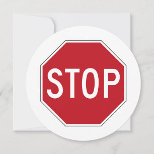 USA Stopp Sign Einladung