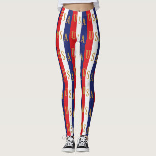 USA-Streifen-Dekor Leggings