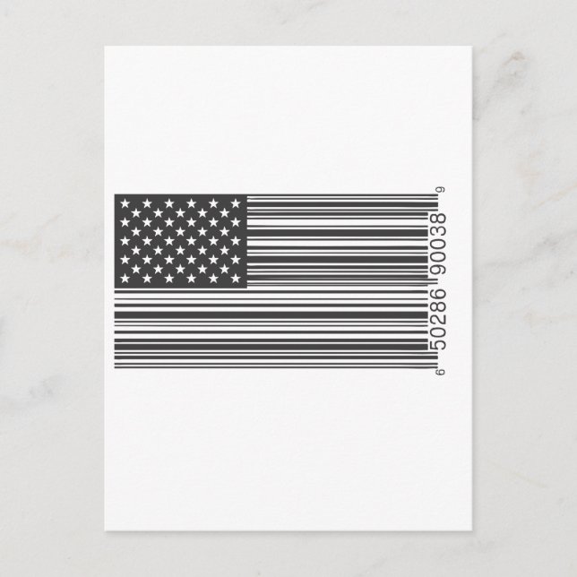 USA Strichcode Postkarte (Vorderseite)