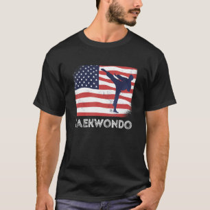 Usa Summer Sports Flag Taekwondo Team Gear T-Shirt