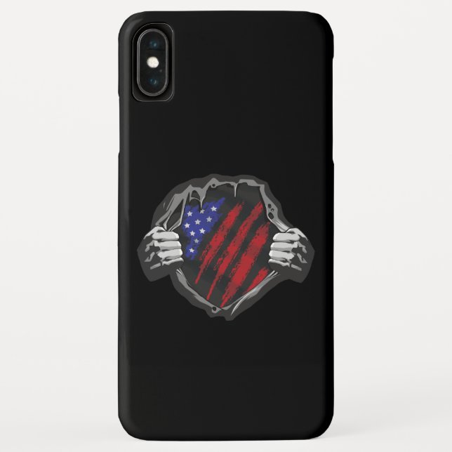 USA Superherd Costume Flag Case-Mate iPhone Hülle (Rückseite)