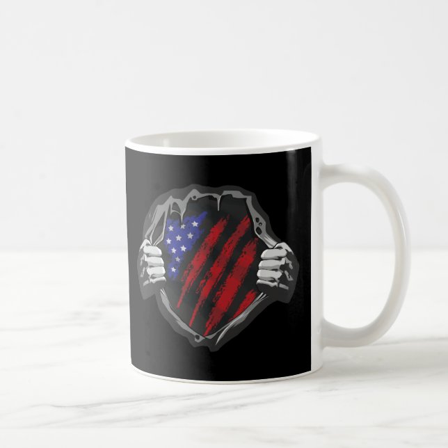 USA Superherd Costume Flag Kaffeetasse (Rechts)