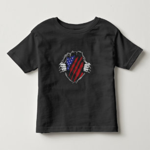 USA Superherd Costume Flag Kleinkind T-shirt