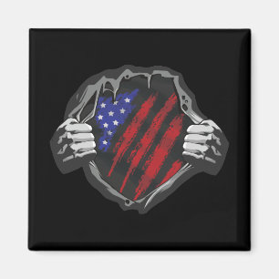 USA Superherd Costume Flag Magnet