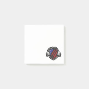 USA Superherd Costume Flag Post-it Klebezettel