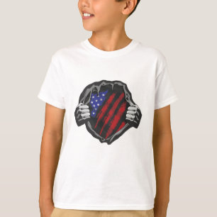 USA Superherd Costume Flag T-Shirt