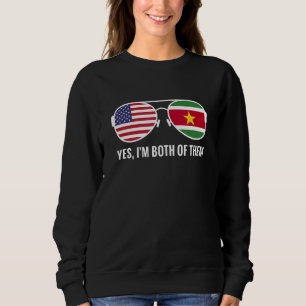 Usa Suriname Flag Sonnenbrille Surinamese Amerikan Sweatshirt