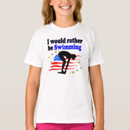 USA SWIMMER DESIGN ICH WÜRDE SEHR SCHWIMMEN T-Shirt