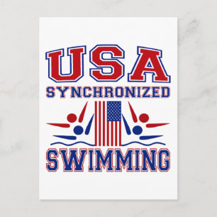 USA Synchronschwimmen Postkarte
