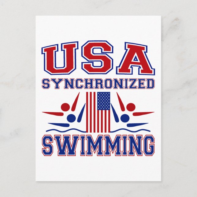 USA Synchronschwimmen Postkarte (Vorderseite)