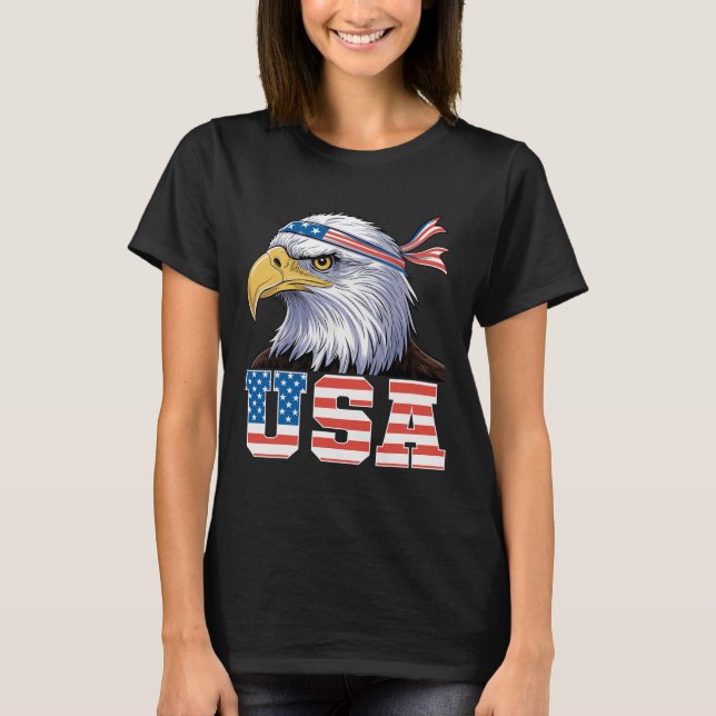 Usa T Shirt American Flag Men Women Kids Eagle Pat (Vorderseite)